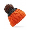 Winter hat - mod. B437:Orange, 100% acrylic, Graphite Grey, One Size